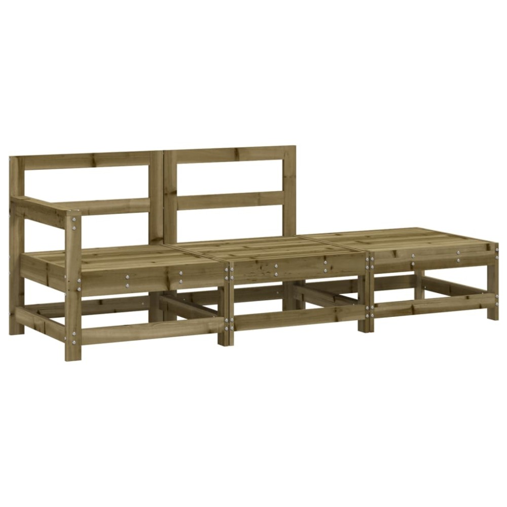 vidaXL Set mobilier de grădină, 3 piese, lemn de pin impregnat