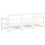 vidaXL Set mobilier de grădină, 3 piese, alb, lemn masiv de pin vidaXL Set mobilier de grădină, 3 piese, alb, lemn masiv de pin