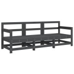 vidaXL Set mobilier de grădină, 3 piese, gri, lemn masiv de pin vidaXL Set mobilier de grădină, 3 piese, gri, lemn masiv de pin