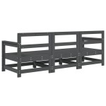 vidaXL Set mobilier de grădină, 3 piese, gri, lemn masiv de pin vidaXL Set mobilier de grădină, 3 piese, gri, lemn masiv de pin
