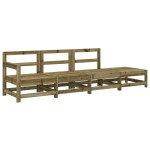 vidaXL Set mobilier relaxare de grădină, 4 piese, lemn de pin tratat vidaXL Set mobilier relaxare de grădină, 4 piese, lemn de pin tratat