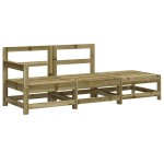 vidaXL Set mobilier de grădină cu perne, 3 piese, lemn de pin tratat vidaXL Set mobilier de grădină cu perne, 3 piese, lemn de pin tratat