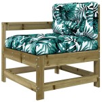 vidaXL Set mobilier de grădină cu perne, 3 piese, lemn de pin tratat vidaXL Set mobilier de grădină cu perne, 3 piese, lemn de pin tratat