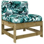 vidaXL Set mobilier de grădină cu perne, 3 piese, lemn de pin tratat vidaXL Set mobilier de grădină cu perne, 3 piese, lemn de pin tratat