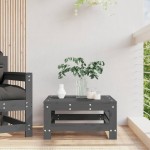 vidaXL Taburet de grădină, gri, lemn masiv de pin vidaXL Taburet de grădină, gri, lemn masiv de pin