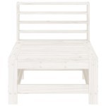 vidaXL Canapele de mijloc pentru grădină, 2 buc., alb, lemn masiv pin vidaXL Canapele de mijloc pentru grădină, 2 buc., alb, lemn masiv pin