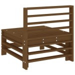 vidaXL Canapele de mijloc pentru grădină, 2 buc., maro miere vidaXL Canapele de mijloc pentru grădină, 2 buc., maro miere
