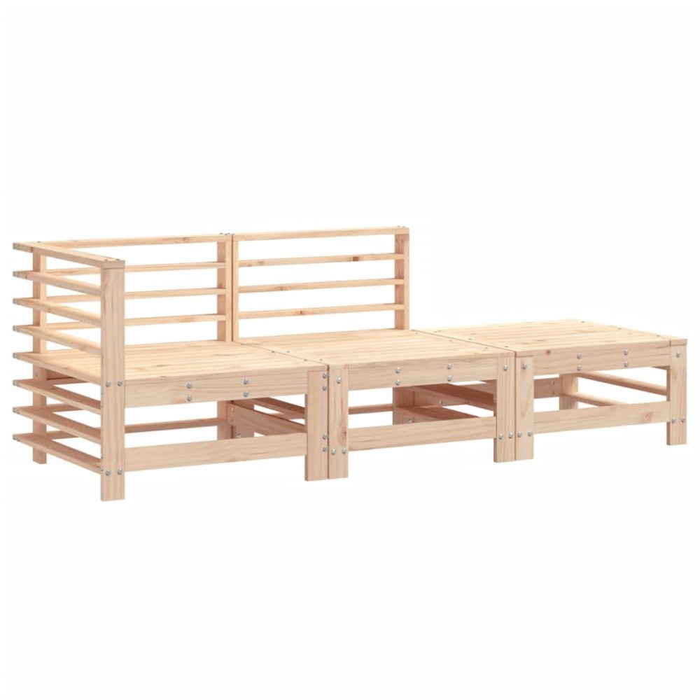 vidaXL Set mobilier de grădină, 3 piese, lemn masiv de pin