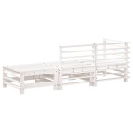 vidaXL Set mobilier de grădină, 3 piese, alb, lemn masiv de pin vidaXL Set mobilier de grădină, 3 piese, alb, lemn masiv de pin