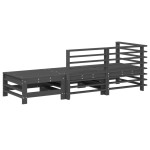 vidaXL Set mobilier de grădină, 3 piese, gri, lemn masiv de pin vidaXL Set mobilier de grădină, 3 piese, gri, lemn masiv de pin