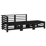 vidaXL Set mobilier de grădină, 3 piese, negru, lemn masiv pin vidaXL Set mobilier de grădină, 3 piese, negru, lemn masiv pin