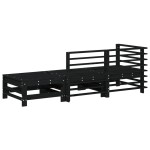 vidaXL Set mobilier de grădină, 3 piese, negru, lemn masiv pin vidaXL Set mobilier de grădină, 3 piese, negru, lemn masiv pin