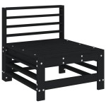 vidaXL Set mobilier de grădină, 3 piese, negru, lemn masiv pin vidaXL Set mobilier de grădină, 3 piese, negru, lemn masiv pin