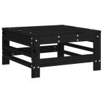 vidaXL Set mobilier de grădină, 3 piese, negru, lemn masiv pin vidaXL Set mobilier de grădină, 3 piese, negru, lemn masiv pin