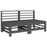 vidaXL Canapele de mijloc cu perne, 2 buc., gri, lemn masiv de pin vidaXL Canapele de mijloc cu perne, 2 buc., gri, lemn masiv de pin