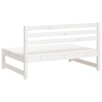 vidaXL Canapea de mijloc de grădină, alb, 120x80 cm, lemn masiv pin