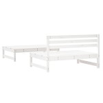 vidaXL Set mobilier relaxare grădină, 2 piese, alb, lemn masiv de pin vidaXL Set mobilier relaxare grădină, 2 piese, alb, lemn masiv de pin