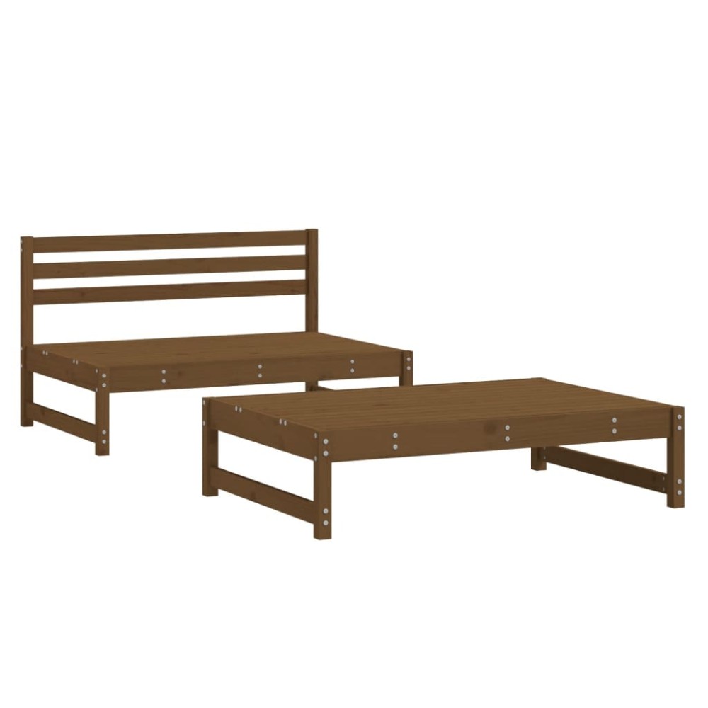 vidaXL Set mobilier grădină, 2 piese, maro miere, lemn masiv de pin