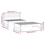 vidaXL Set mobilier grădină, 2 piese, maro miere, lemn masiv de pin