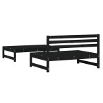vidaXL Set mobilier relaxare grădină, 2 piese, negru, lemn masiv pin vidaXL Set mobilier relaxare grădină, 2 piese, negru, lemn masiv pin