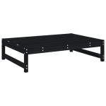 vidaXL Set mobilier relaxare grădină, 2 piese, negru, lemn masiv pin vidaXL Set mobilier relaxare grădină, 2 piese, negru, lemn masiv pin