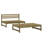 vidaXL Set mobilier relaxare de grădină, 2 piese, lemn de pin tratat
