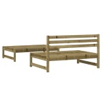 vidaXL Set mobilier relaxare de grădină, 2 piese, lemn de pin tratat