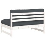 vidaXL Canapea de mijloc, 120x80 cm, alb, lemn masiv de pin vidaXL Canapea de mijloc, 120x80 cm, alb, lemn masiv de pin