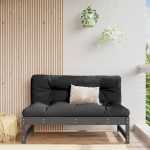 vidaXL Canapea de mijloc, 120x80 cm, gri, lemn masiv de pin