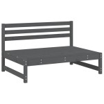 vidaXL Canapea de mijloc, 120x80 cm, gri, lemn masiv de pin