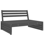 vidaXL Canapea de mijloc de grădină, gri, 120x80 cm, lemn masiv pin vidaXL Canapea de mijloc de grădină, gri, 120x80 cm, lemn masiv pin
