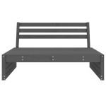 vidaXL Canapea de mijloc de grădină, gri, 120x80 cm, lemn masiv pin vidaXL Canapea de mijloc de grădină, gri, 120x80 cm, lemn masiv pin