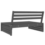 vidaXL Canapea de mijloc de grădină, gri, 120x80 cm, lemn masiv pin vidaXL Canapea de mijloc de grădină, gri, 120x80 cm, lemn masiv pin