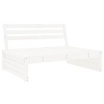 vidaXL Canapea de mijloc, 120x80 cm, alb, lemn masiv de pin vidaXL Canapea de mijloc, 120x80 cm, alb, lemn masiv de pin