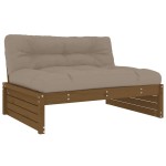 vidaXL Canapea de mijloc, 120x80 cm, maro miere, lemn masiv de pin