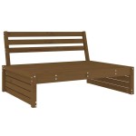 vidaXL Canapea de mijloc, 120x80 cm, maro miere, lemn masiv de pin
