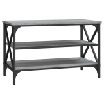 vidaXL Comodă TV, gri sonoma, 80x40x50 cm, lemn compozit