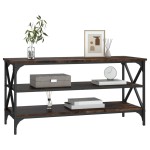 vidaXL Comodă TV, stejar fumuriu, 100x40x50 cm, lemn prelucrat