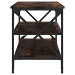 vidaXL Comodă TV, stejar fumuriu, 100x40x50 cm, lemn prelucrat