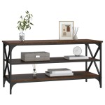 vidaXL Comodă TV, stejar maro, 100x40x50 cm, lemn prelucrat