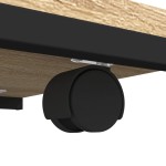 vidaXL Masă laterală cu roți stejar sonoma 50x35x55,5cm lemn prelucrat vidaXL Masă laterală cu roți stejar sonoma 50x35x55,5cm lemn prelucrat
