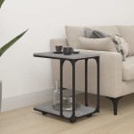 vidaXL Masă laterală cu roți, gri sonoma 50x35x55,5 cm lemn prelucrat vidaXL Masă laterală cu roți, gri sonoma 50x35x55,5 cm lemn prelucrat