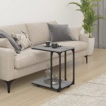vidaXL Masă laterală cu roți, gri sonoma 50x35x55,5 cm lemn prelucrat vidaXL Masă laterală cu roți, gri sonoma 50x35x55,5 cm lemn prelucrat