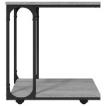 vidaXL Masă laterală cu roți, gri sonoma 50x35x55,5 cm lemn prelucrat vidaXL Masă laterală cu roți, gri sonoma 50x35x55,5 cm lemn prelucrat