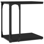 vidaXL Masă laterală, negru, 50x35x52 cm, lemn compozit vidaXL Masă laterală, negru, 50x35x52 cm, lemn compozit