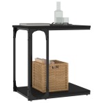 vidaXL Masă laterală, negru, 50x35x52 cm, lemn compozit vidaXL Masă laterală, negru, 50x35x52 cm, lemn compozit