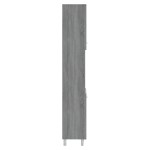 vidaXL Dulap de baie, gri sonoma, 30x30x179 cm, lemn prelucrat