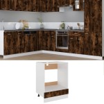vidaXL Dulap pentru cuptor "Riga" stejar fumuriu 60x46x81,5 cm