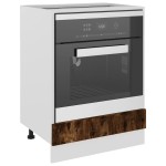 vidaXL Dulap pentru cuptor "Riga" stejar fumuriu 60x46x81,5 cm