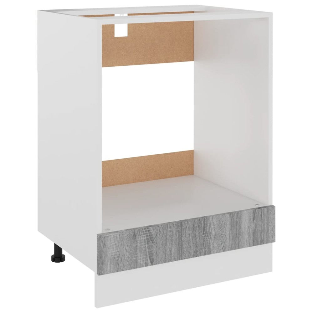 vidaXL Dulap pentru cuptor "Riga", gri sonoma, 60x46x81,5 cm,